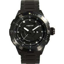 Meister Mens Diver One Stainless Watch - Black Bracelet - Black Dial - D0103SS