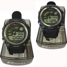 Men's/ Boys Lcd Alarm Chrono Water Resistant Day/date Watch With El Backlight9-1