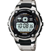 Men's casio sport world time alarm watch ae2000wd-1av