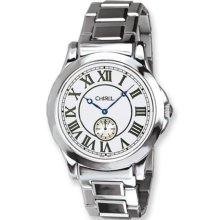 Mens Chisel Tungsten & Stainless Steel White Dial Watch ...