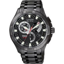 Mens Citizen Eco Drive Calibre 8700 Watch in Stainless Steel with Black Ion (BL8097-52E)