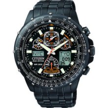 Mens Citizen Ecodrive Skyhawk Chronograph Watch In Stainless Steel(jy0005-50e)