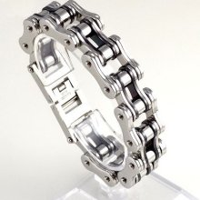 Mens Cool Motorcycle Bike Chain Titanium Stainless Steel Sport Stytle Bracelets