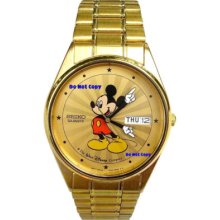 Men's Disney Mickey Mouse Seiko Starburst Date/day Watch