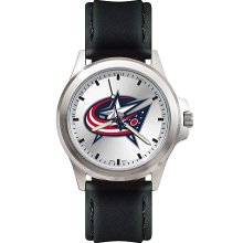 Mens Fantom Columbus Blue Jackets Watch With Leather Strap