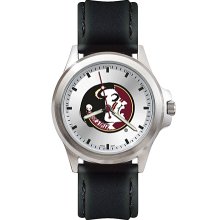 Mens Fantom Florida State University Seminoles Watch With Leather Strap
