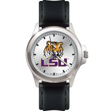 Mens Fantom Louisiana State University Tigers Watch With Leather Strap