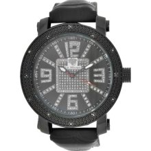 Mens Ice Mania Im1109 Joe Rodeo Jojino Black Tone Illusion Dial 12 Diamond Watch