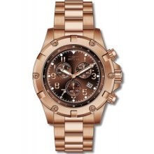 Mens Invicta 13622 Specialty Chronograph Brown Dial Rose Bracelet Watch