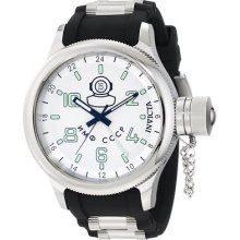 Mens Invicta 7239 Signature Gmt White Dial Black Swiss Quartz Date Watch