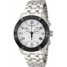 Men's Invicta Pro Diver Elite 11453 Chrono Silver Dial Stainless Watch