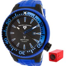 Men's Neptune Automatic Black Dial Blue Silicone ...