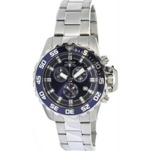 Men's Pro Diver Special Chronograph Stainless Steel Case and Bracelet Blue Tone