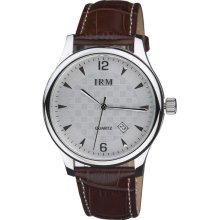 Men's Simple Brown Stainless Steel Watch of Permanent Wise Series