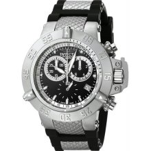 Men's Stainless Steel Subaqua 500M Diver Black Dial Chronograph