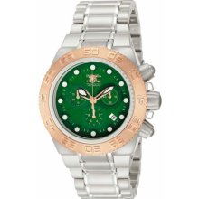 Men's Subaqua Chronograph Stainless Steel Case and Bracelet Green Tone