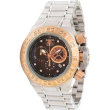 Men's Subaqua Noma IV Brown Dial Quartz Date Display Stainless Steel Case and Br