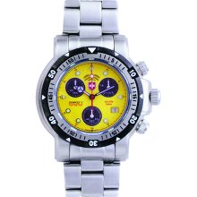 Mens Swiss Military Seawolf 1 Stnlss Steel Yellow Dial Chrono Watch