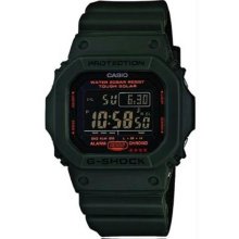 Men's Tough Solar Green Plastic Resin Case and Bracelet G-Shock Digita