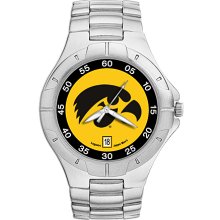 Mens University Of Iowa Watch - Stainless Steel Pro II Sport