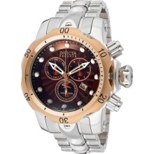 Men's Venom/Reserve Chronograph Brown Textured Dial Stainless Ste ...
