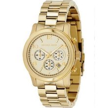 Michael Kors Analog Woman Steel Round Quartz Wrist Watch Bracelet Gold Lady