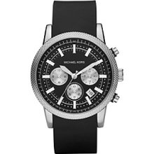 Michael Kors Black Stainless Steel Chronograph Watch, 45 mm