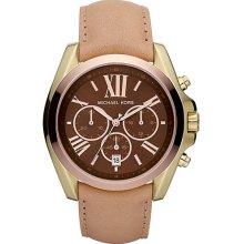 Michael Kors 'Bradshaw' Leather Strap Watch