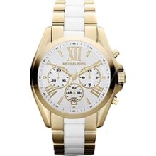 Michael Kors Bradshaw MK5743 Gold Tone White Chronograph Women's Watch