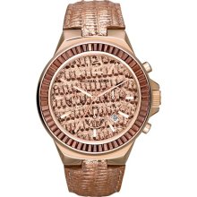 Michael Kors 'Gramercy' Embossed Leather Strap Watch, 45mm