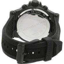 Michael Kors Men's Black Dial Chronograph Silicone Strap Watch - Michael Kors MK8152