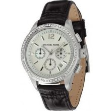 Michael Kors Mk5016 Black Leather Strap