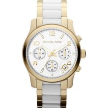 Michael Kors Runway Goldtone Chronograph Ladies Watch