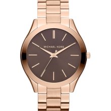 Michael Kors 'Slim Runway' Bracelet Watch, 42mm Rosegold/ Warm Grey