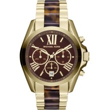 Michael Kors Women's Goldtone Brown Dial Watch MK5696