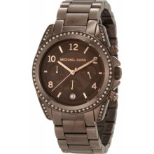 Michael Kors Women's MK5493 Brown Tone Stainless Steel Quartz Chronograph Date Watch