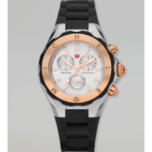Michele Tahitian Large Jelly Bean Two-Tone Chronograph, Rose