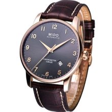 Mido Baroncelli Jubilee Automatic Cosc Swiss Watch Black Rose Gold M86903138