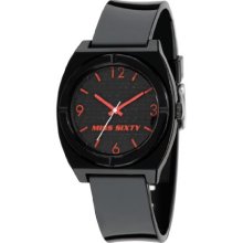 Miss Sixty Ladies Watch Stu001 In Collection Vintage, 3 H And S, Black & Red Dia