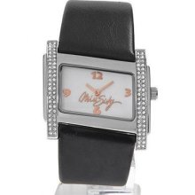 Miss Sixty Women's Paradigma Watch, Silver Dial, Black Leather Strap, Sz8004