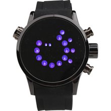 Modern Women Men Unisex Style Fashion LED Wrist Watch - Black