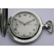 Molnija Hunter Case Men's Pocket Watch Ussr 1970's