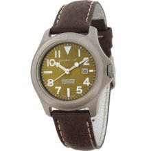 Momentum Atlas Women's Quartz Watch With Green Dial Analogue Display And Brown Leather Strap 1M-Sp01g2c
