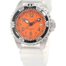 Momentum Mens 1M-DV00O1T M1 Orange Dial Transparent Silicone Rubber