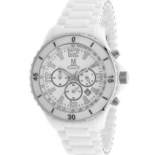 Momentus Stainless Steel White Ceramic Bezel Chronograph Men's Watch Tm193c-01cs
