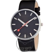 Mondaine Railways Watch wrist watches: Giant Black Dial Steel a660.30