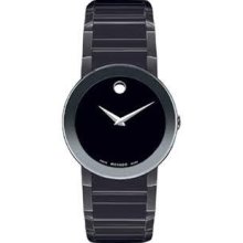 Movado 606307 Watch Sapphire Mens Black Musuem Dial 0606307 Quartz