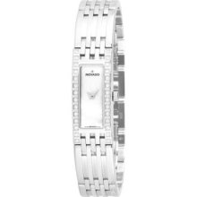Movado Women's Esperanza Baguette Swiss Quartz Diamond Accent Mother-of-Pearl Dial Bracelet Watch