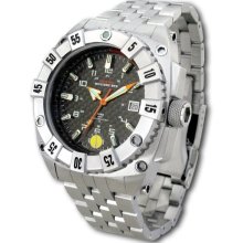 MTM Special Ops Mens Warrior Stainless Watch - Silver Bracelet - Carbon Fiber Dial - MTM-WSSB