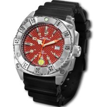 MTM Special Ops Mens Warrior Stainless Watch - Black Rubber Strap - Orange Dial - MTM-WSORS